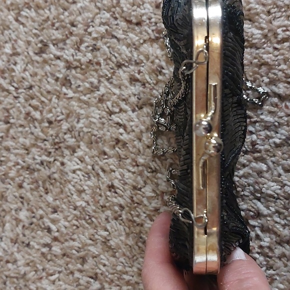 Black beaded clutch purse - NWOT - Picture 6 of 11